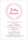 Pink Baby Shower Wreath Invitations Image 6 of 6